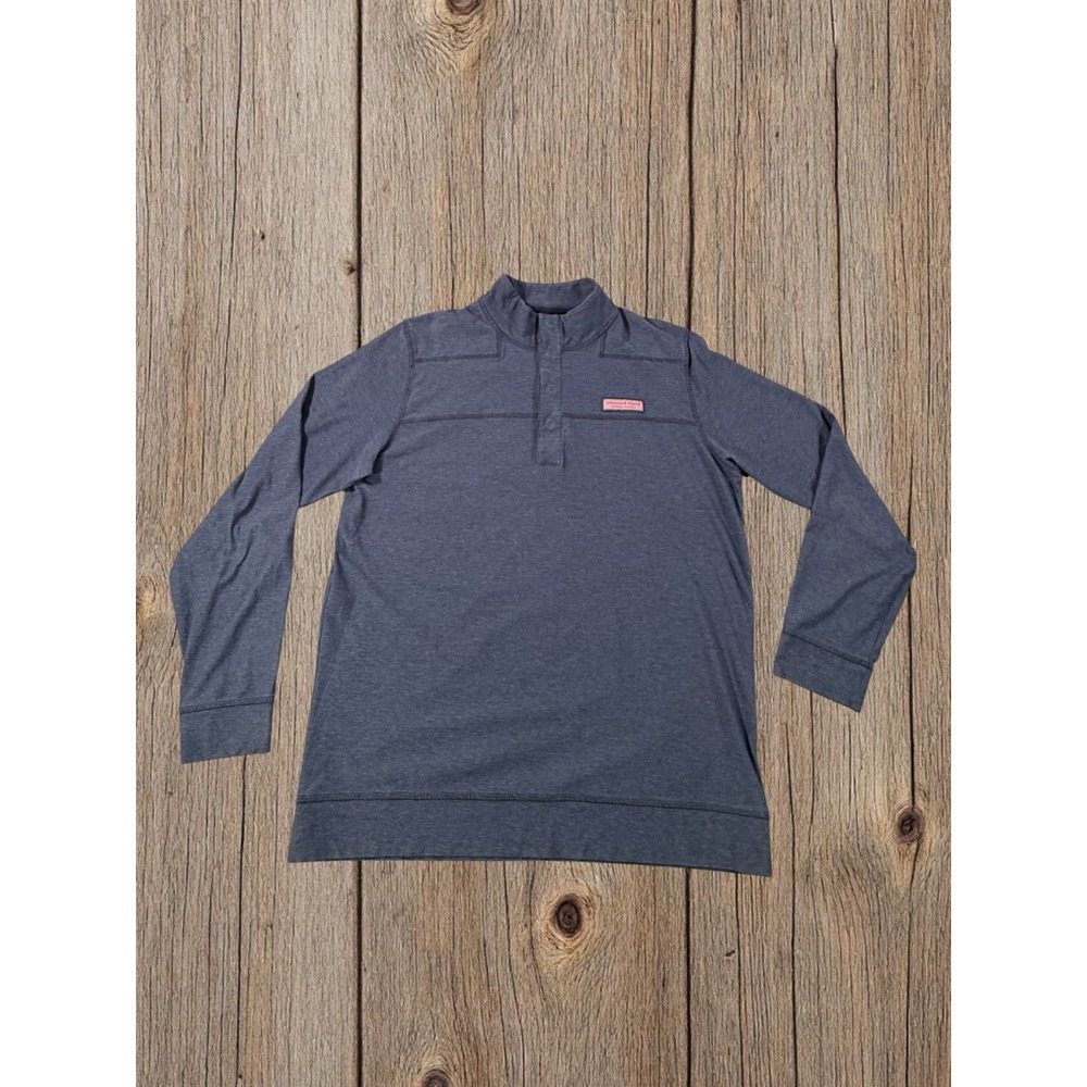 Vineyard Vines The Shep Shirt Long Sleeve Quarter Zip Light Blue Men's size Med